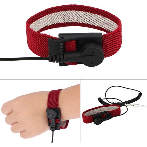 Bracelet de mise à la terre ajustable anti-statique de haute qualité - 1 pièce (1/5)