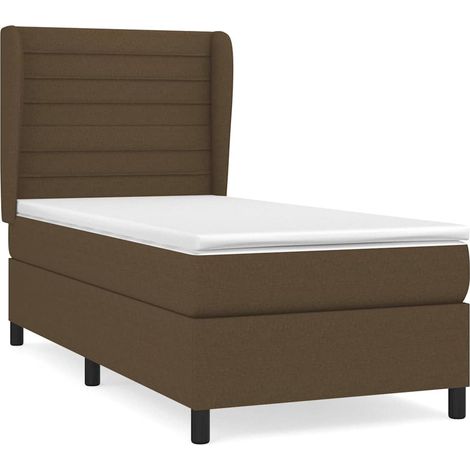 Maison Exclusive - Boxspringbett mit Matratze Dunkelbraun 100x200 (1/5)