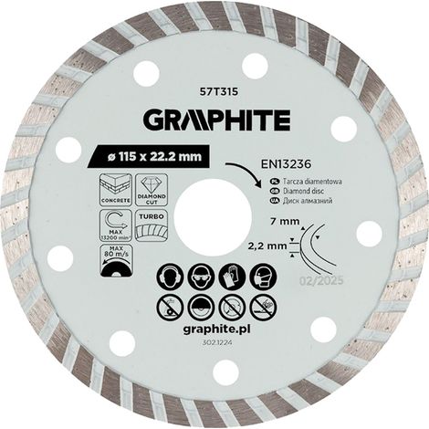 DISCO DIAMANTATO ø 115 mm - foro 22,2 mm ø 115 mm - foro 22,2 mm