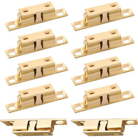 Rouleau à Billes en Laiton 10 Pièces Double Loqueteau à Bille, Rouleau Loqueteau Fermeture Pour Armoires Meubles D'armoire (1/5)