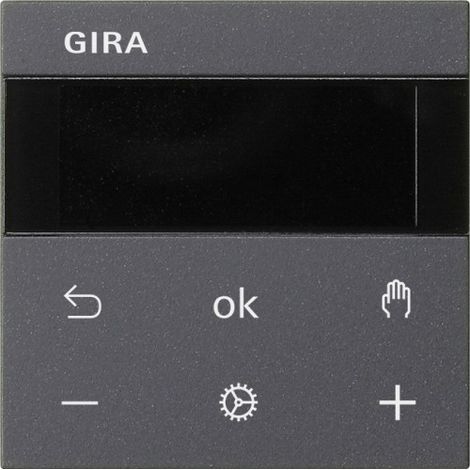 GIRA 539328 SYSTEM 3000 RAUMTEMPERATURREGLER DISPLAY, SYSTEM 55, ANTHRAZIT