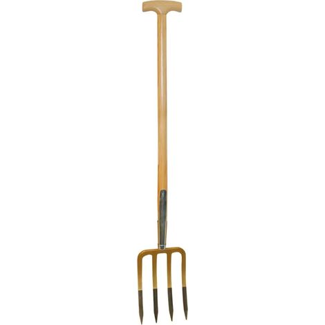 Herramienta de jardinería kerbl t-handle spade dientes finos mango ergonómico