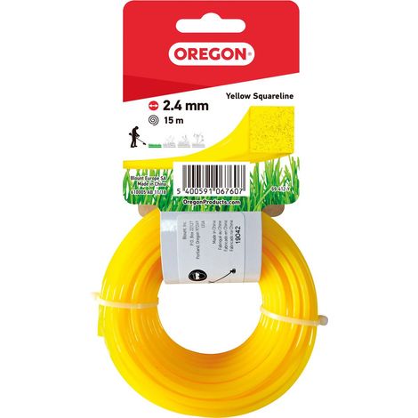 Fil Carré Oregon Jaune 2.4mm Résistance Supérieure Pour Coupe Efficace - Oregon