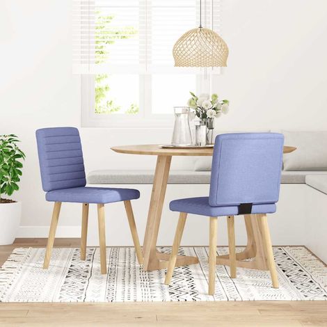 Sillas de comedor 2 uds tela azul jeans vidaXL (1/5)