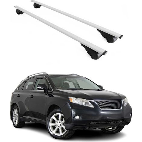 OMAC Dachträger Querträger für Lexus RX III 2010-2015 – Abschließbar – Max. 75 kg – 2 Stangen Stahl Silber (1/5)