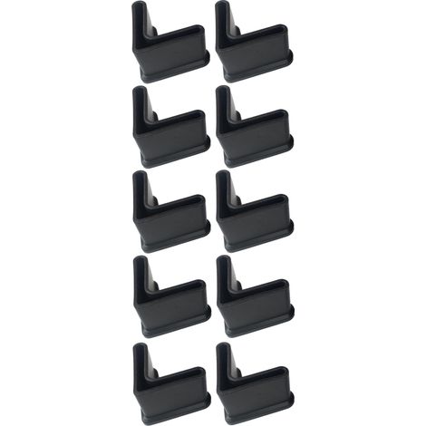 cyclingcolors 10x piedini plastica angolare profilo a L piede Mensola Tappo Cappucci terminali gambe per mobili, 25x25 25mm (1/2)