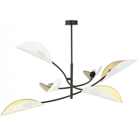 Lampadario a sospensione bianco (6 luci) (1/5)