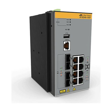 Allied Telesis AT-IE340-12GT-80 Gestito L3 Gigabit Ethernet (10/100/1000) Grigio