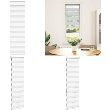 vidaXL Zebrarollo Weiß 40x150 cm Stoffbreite 35,9 cm Polyester (1/5)