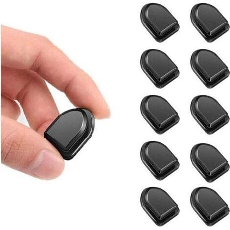 Lot de 10 crochets de voiture, support mural autocollant pour tableau de bord, pour clés, câbles, écouteurs, accessoires décoratifs de salle de bain et de cuisine (1/4)