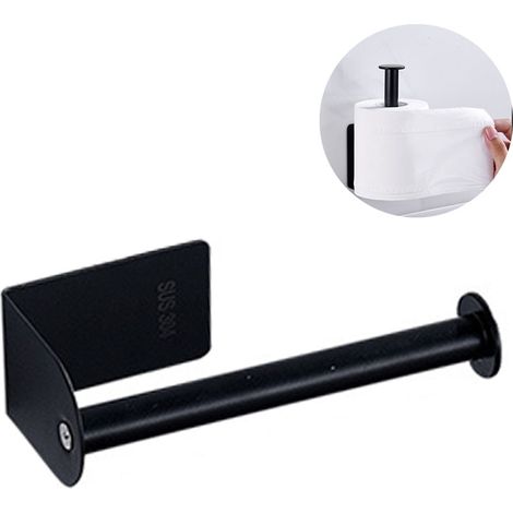 Porte-papier Toilette Chromé Autocollant avec Bande 3M, Support Inox sans Perçage pour Salle de Bain et Cuisine (1/4)