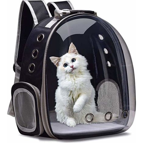 Sac à dos transport chat - fenêtre bulle, respirant, 32 x 25 x 42 cm, jusqu'à 5,9 kg (1/5)