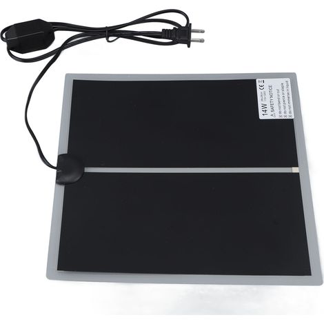Tapis chauffant pour terrarium à reptiles, chauffage rapide, prise US 110-120 V, étanche, température réglable, fiable pour la maison, le salon ou le bureau, 14 W (1/5)