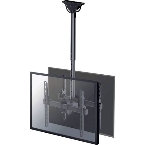 NewStar NM-C440DBLACK Support plafond pour TV/moniteur pour Dual écrans 32"-60" (dos à dos), hauteur réglable - noir (1/2)