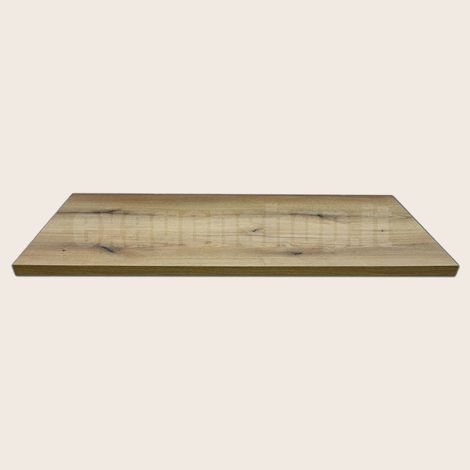 Exagonshop Mensola 60x46 per lavabo appoggio rovere senza foro