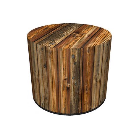 Dekorativer Pouf, Bertoni, Smrek-Muster – runder Pouf für Wohnzimmer und Flur, Zylinder 40 cm, elegant, mit Reißverschluss, waschbar (1/3)