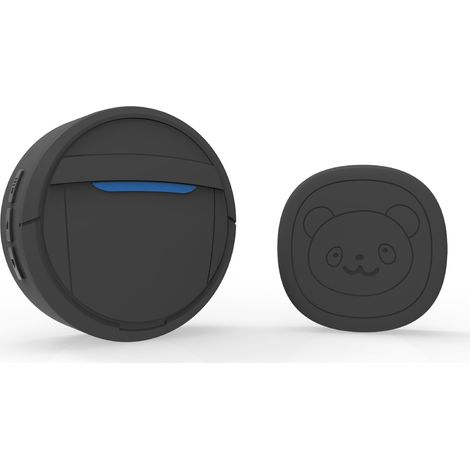 Sonnette sans fil d'une portée effective de 300 mètres, indice de protection IP44, comprend un émetteur et un récepteur enfichable, fonction sonnette, 55 sonneries sélectionnables, volume réglable su