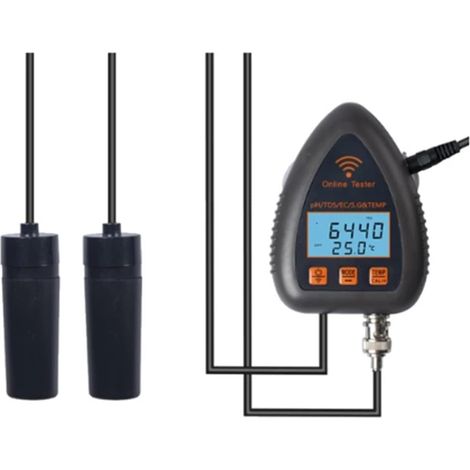 Tuya WiFi 5In1 Testeur de Qualité de L\' Moniteur TDS EC SG Test de TempéRature de Salinité Compteur PH de Piscine (C) Prise UE (1/5)