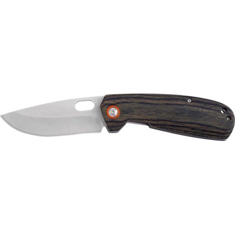 Coltellino da Tasca Manico Legno di Pakka Lama Inox cm 19 AUSONIA (1/5)