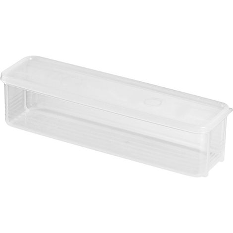 Aufbewahrungsbox für Spaghetti, Pasta und Nudeln, aus transparentem Polypropylen, rechteckig, wasserdicht, für Kühlschrank und Küche.