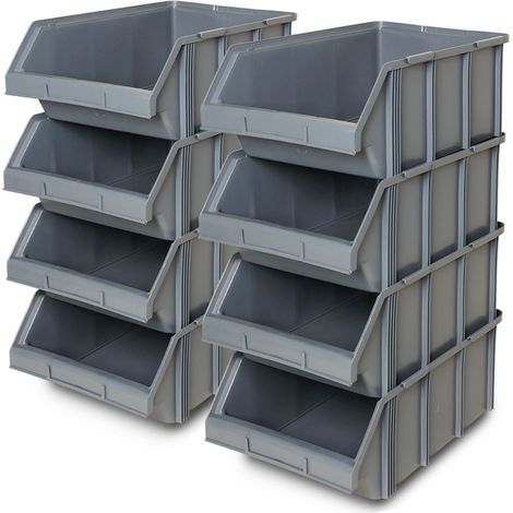 BRB 8 "Classic XXL Sichtlagerkästen, LxBxH 570/450x437x245 mm, 48 Liter, grau