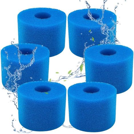Filtres en mousse pour piscine Intex S1 (lot de 6) - Filtres en mousse pour spa et piscine - Éponges filtrantes S1 (1/5)