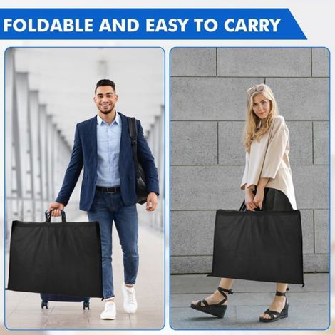 Lot de 2 Housse vêtements à suspendre 60x180cm - Anti-poussière, imperméable, avec zip, pour manteau, costume, robe longue (1/5)