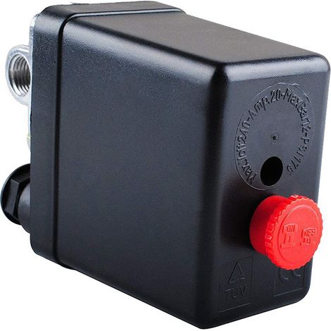 Druckregler für Luftkompressoren, 16A-Anschluss, 90 psi - 120 psi, mit Messfunktion, Zubehör für Luftpumpen, kann den Druck schnell reduzieren (240V). (1/3)