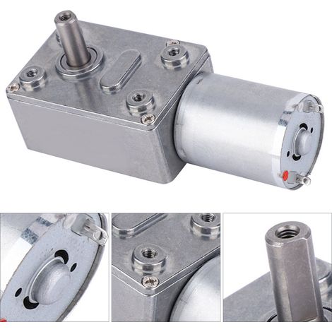 Moteur miniature à courant continu à engrenages à vis sans fin 24 V (1/5)