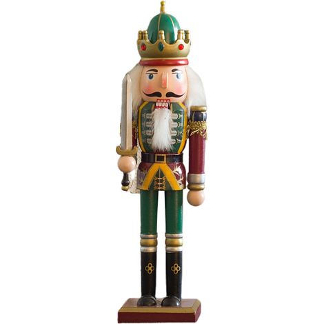 Soldier Nutcracker Ornament Figurine – Matériel bois, 30 cm – Décoration suspendue d’arbre festif, un cadeau parfait pour Noël et occasions (1/5)
