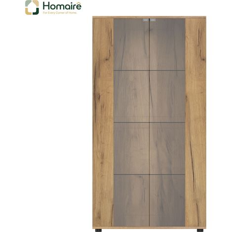 Meuble de rangement naturel en verre 80 x 36 x 150,5 cm HOMAIRE (1/5)