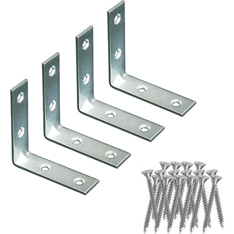 Eckverstärkung AN02, verzinkter Stahl, 60 x 60 x 15 mm. 4 Stück