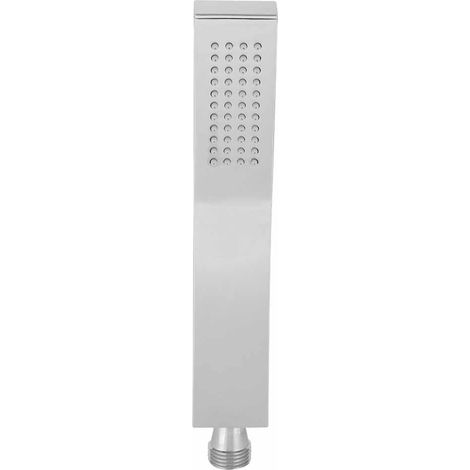 Pommeau de douche à main en laiton fileté G1/2, pommeau de douche à main de luxe haute pression monofonction en forme de L, pulvérisateur à main carré en laiton. (1/5)