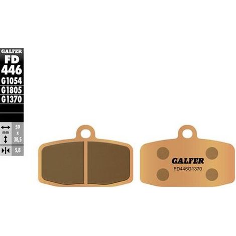 PASTILLAS DE FRENO GALFER KH612 DE METAL SINTERIZADO