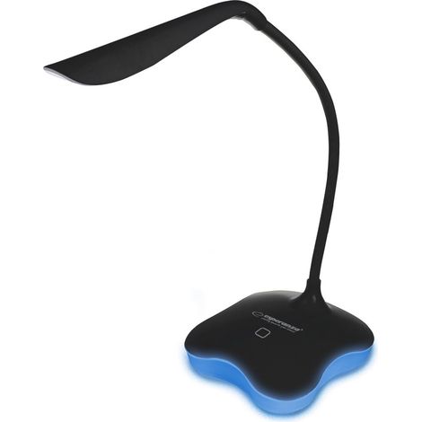Lampe de table LED, finition noire, pour table de chevet, bureau, salon ou élément décoratif, pour un usage quotidien en intérieur.-AquaForge (1/4)