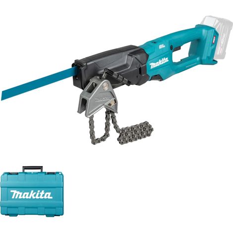 Makita – Scie droite 40V JR003GZ – Moteur sans balais – Pince à chaîne intégrée pour tubes jusqu'à 220 mm – Technologie XPT