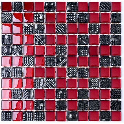 Glasmosaik auf Netz für Bad oder Küche -30 x 30 cm - Aventador (1/5)