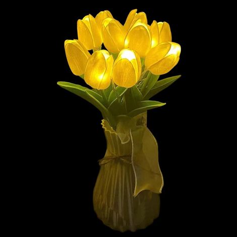 Fleurs Artificielles Lumineuses Lampes Florales Décoratives à LED Ensemble de 15 Fleurs Artificielles à LED pour Maison Bureau Hôtel Chambre Salon Salle à Manger Chevet Bibliothèque (1/5)