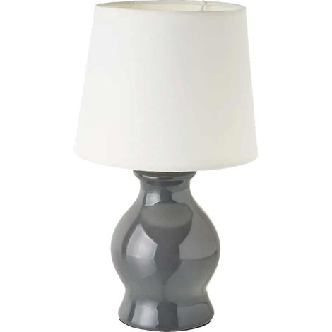 Lampe en céramique grise 26 cm (1/4)