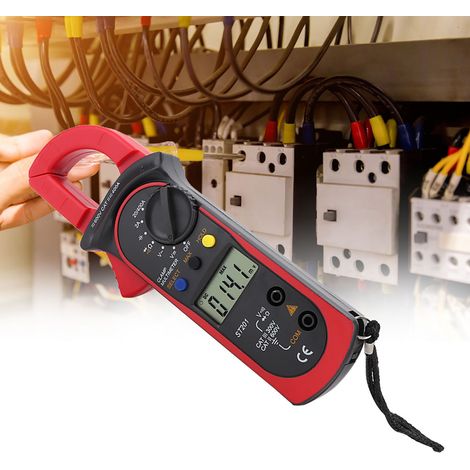 Pince ampèremétrique numérique automatique ST201, multimètre de courant, testeur de tension CC/CA et de diodes (rouge) (1/5)