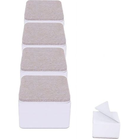 Supports pour meubles lot de 4 - hauteur 5 cm, pieds en acier robuste, capacité 4540 kg, noir (1/4)