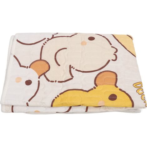 Protège-matelas jaune réutilisable, absorbant et imperméable pour incontinence, alèse lavable anti-fuites, protection de lit très absorbante, housse de matelas étanche, lot unique, adapté aux personne (1/5)