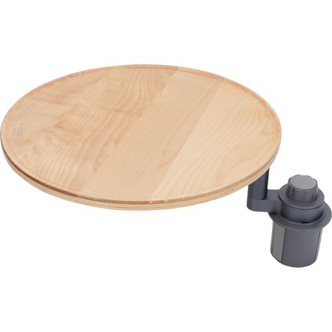 GARRYFIZH Plateau porte-gobelet rotatif pour voiture, Table en bois multifonctionnelle réglable à 360 ° pour ordinateur PC, roulement de 5KG, couleur claire (1/5)