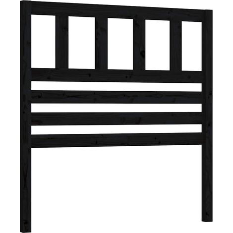 Maison Exclusive - Cabecero de cama madera maciza de pino negro 9 (1/5)