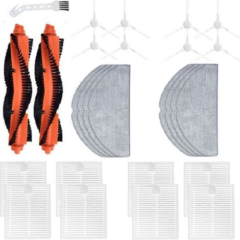 Accessoires pour aspirateur robot E10 E12 B112 C103 : brosse principale, filtre HEPA et chiffon de nettoyage. (1/5)