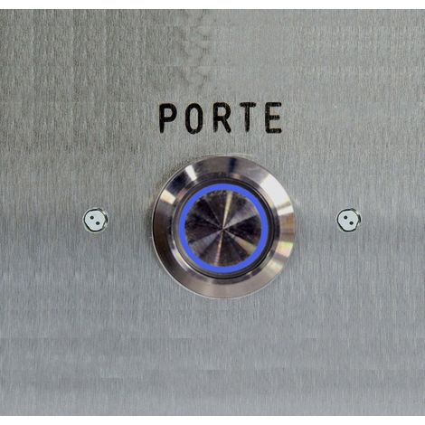 Bouton poussoir de sortie lumineux NO/NF 90x90, Urmet, réf. BA/OF/90