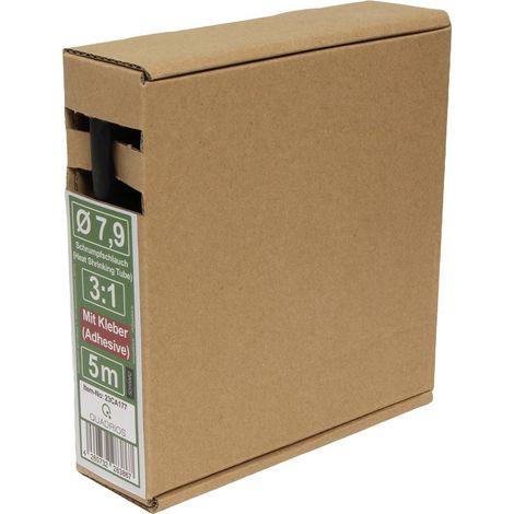 Quadrios 23CA177 Termoretraibile con colla Nero 7.9 mm Restringimento:3:1 5 m (1/5)