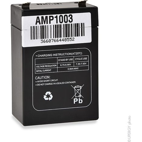 Multipower - Batterie plomb AGM MP2.8-6P 6V 2.8Ah F4.8 (1/2)