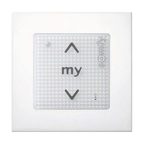 Somfy – Commande sensitive Smoove 1 io murale blanche – Contrôle individuel – Indicateur de pile faible – IP30 – Fréquence 868.95 MHz (1/5)