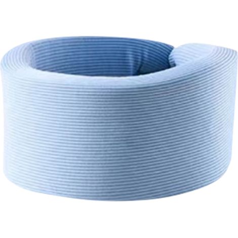 Collier cervical ajustable bleu clair, soutien cervical respirant et portable pour voyage et travail, attelle cou douce et confortable. (1/5)